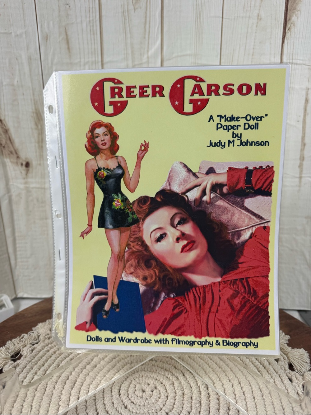 Greer Garson Paper Doll 'Make-Over' with Yellow Cover